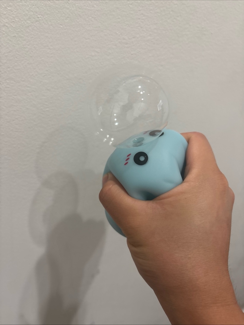 Light Blue Handheld Bubble Blower for Kids - Cute Character Design